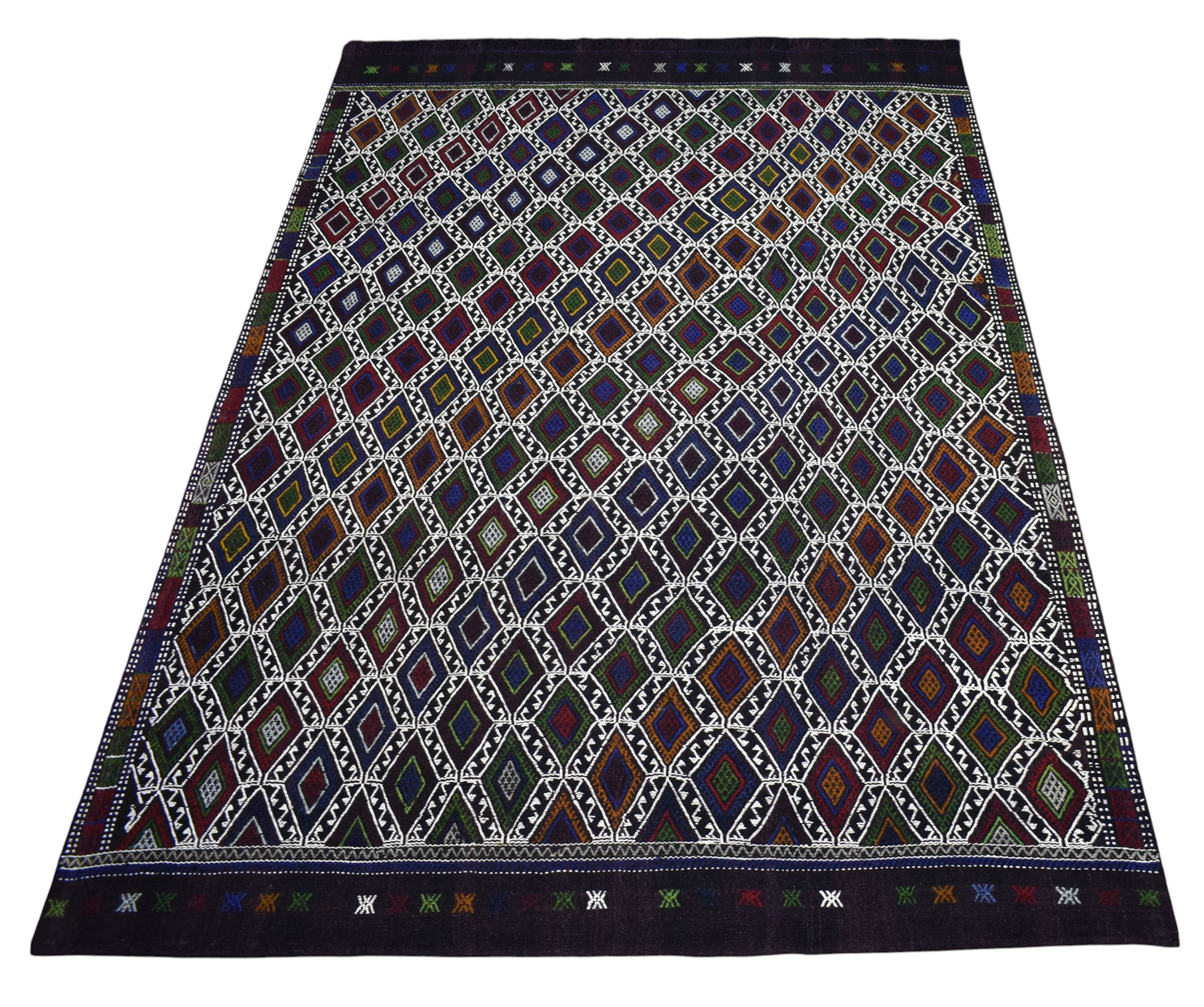 Yeni El Dokuması Eşsiz Karapınar Cecim Yün Kilim 7474