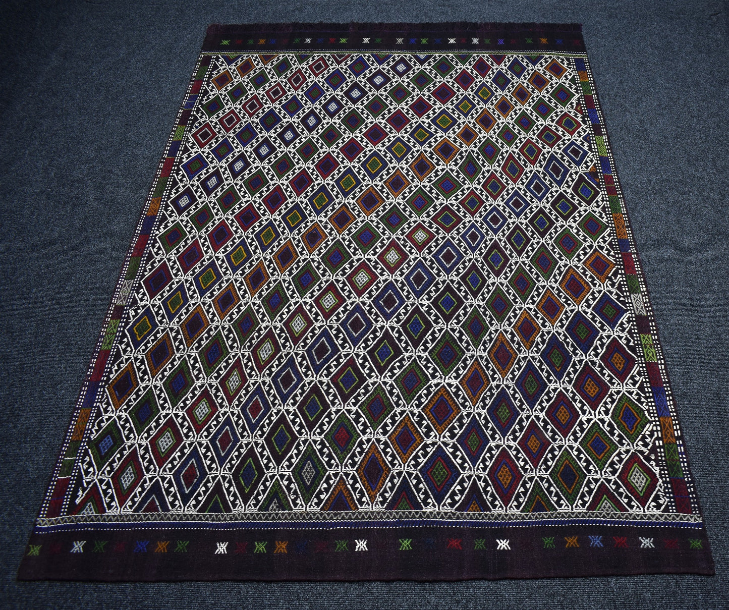 Yeni El Dokuması Eşsiz Karapınar Cecim Yün Kilim 7474