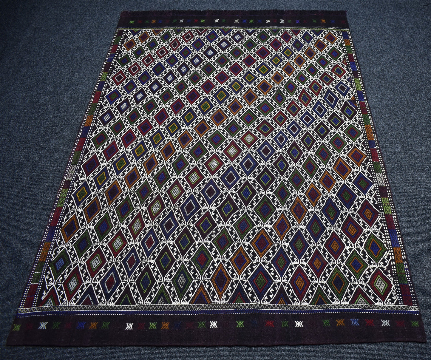 Yeni El Dokuması Eşsiz Karapınar Cecim Yün Kilim 7474