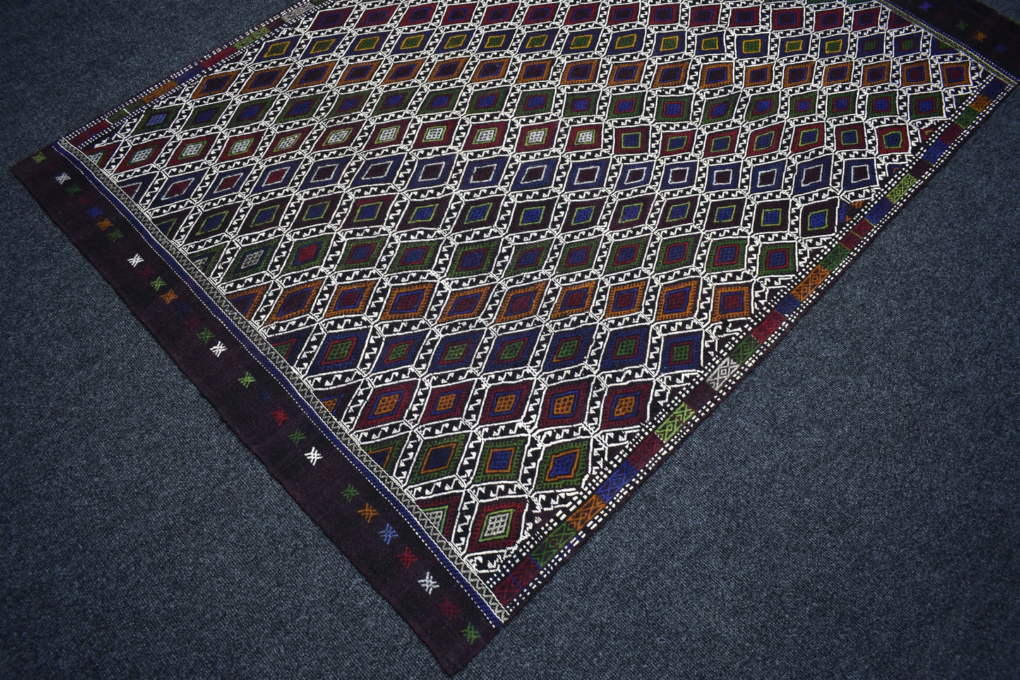 Yeni El Dokuması Eşsiz Karapınar Cecim Yün Kilim 7474