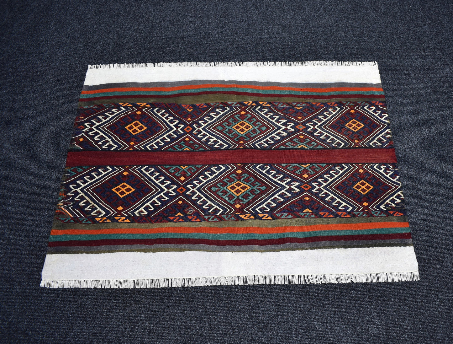 El Dokuma Yöresel Çumra Yörük Konya Pamuklu Yün Kilim 7482