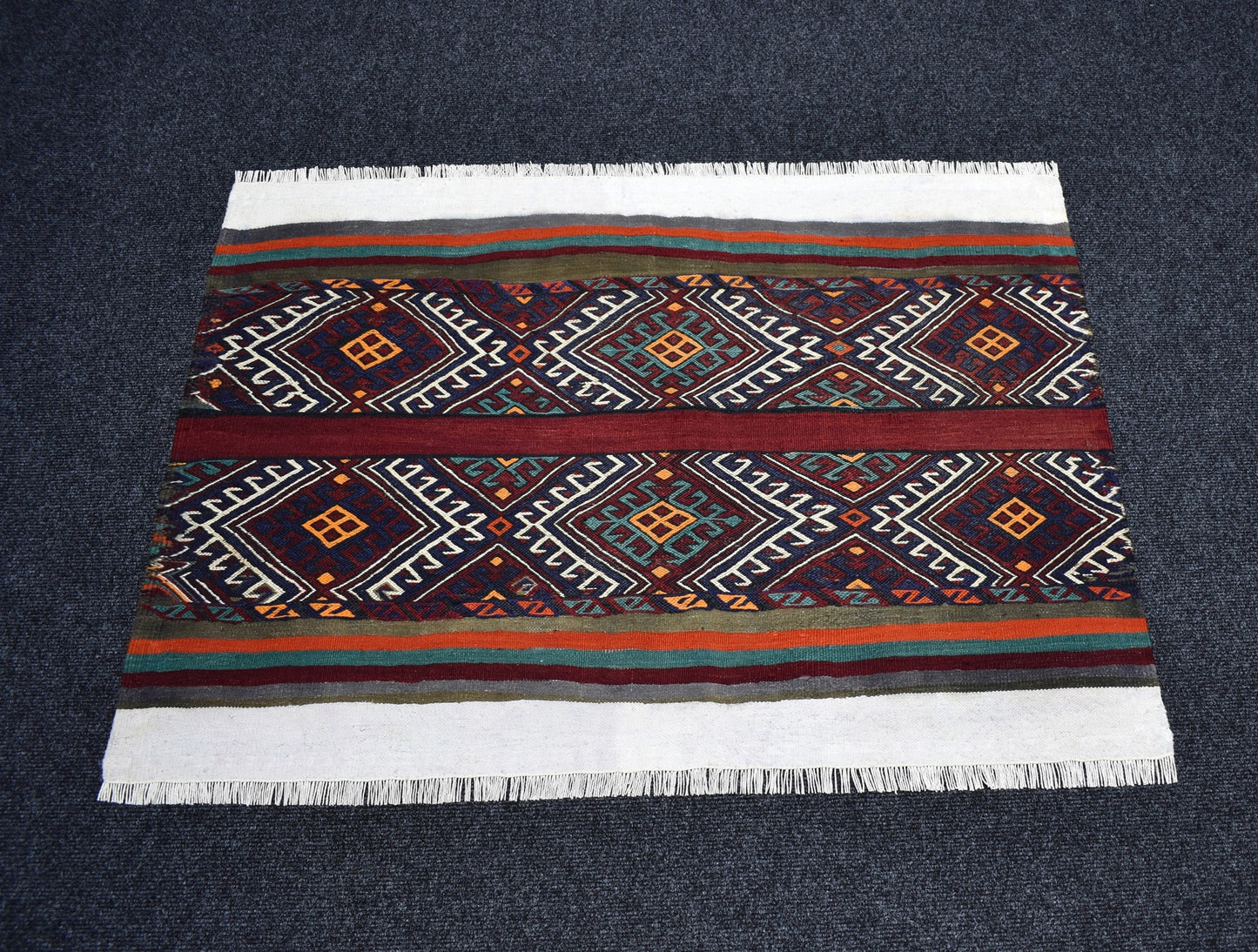 El Dokuma Yöresel Çumra Yörük Konya Pamuklu Yün Kilim 7482