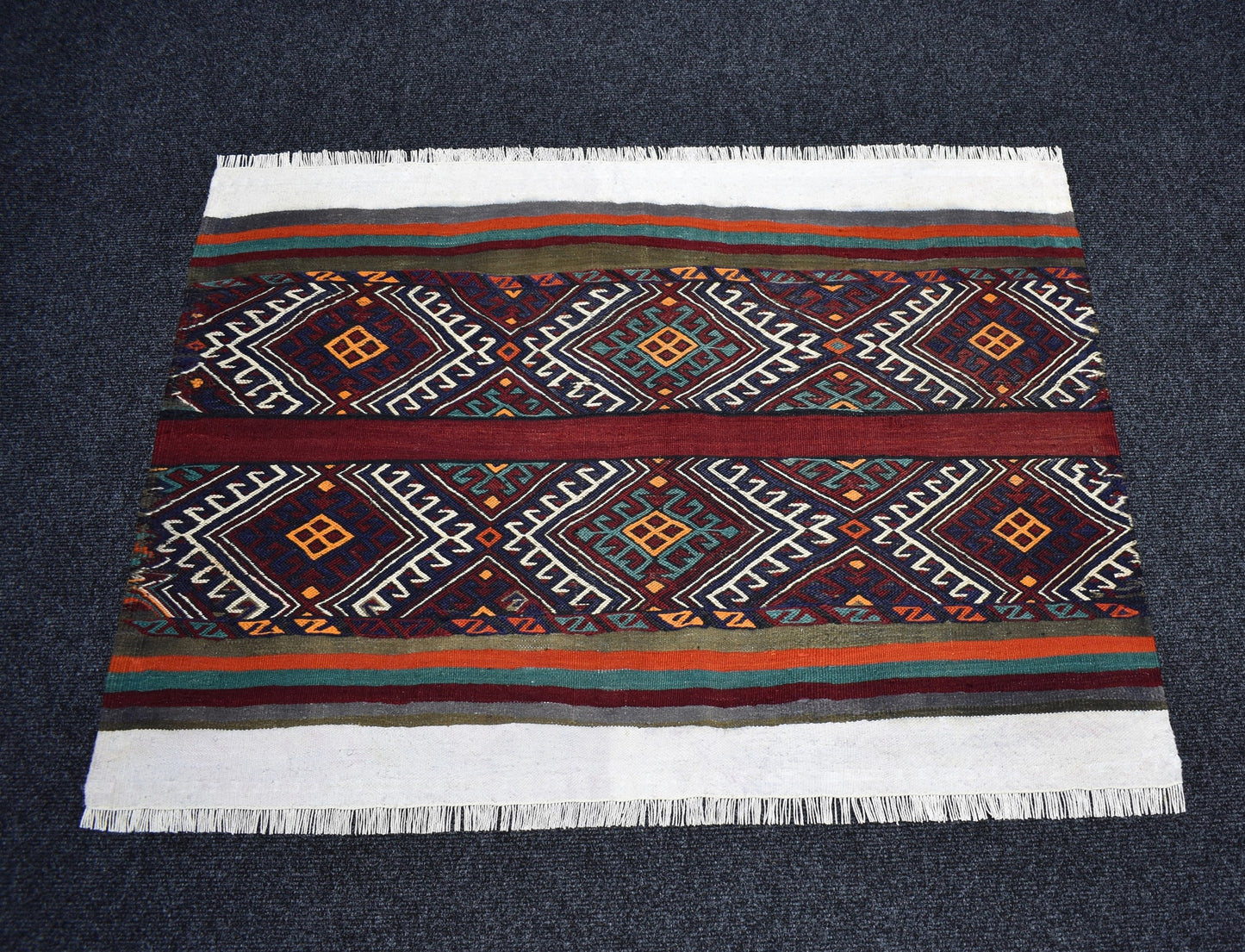 El Dokuma Yöresel Çumra Yörük Konya Pamuklu Yün Kilim 7482