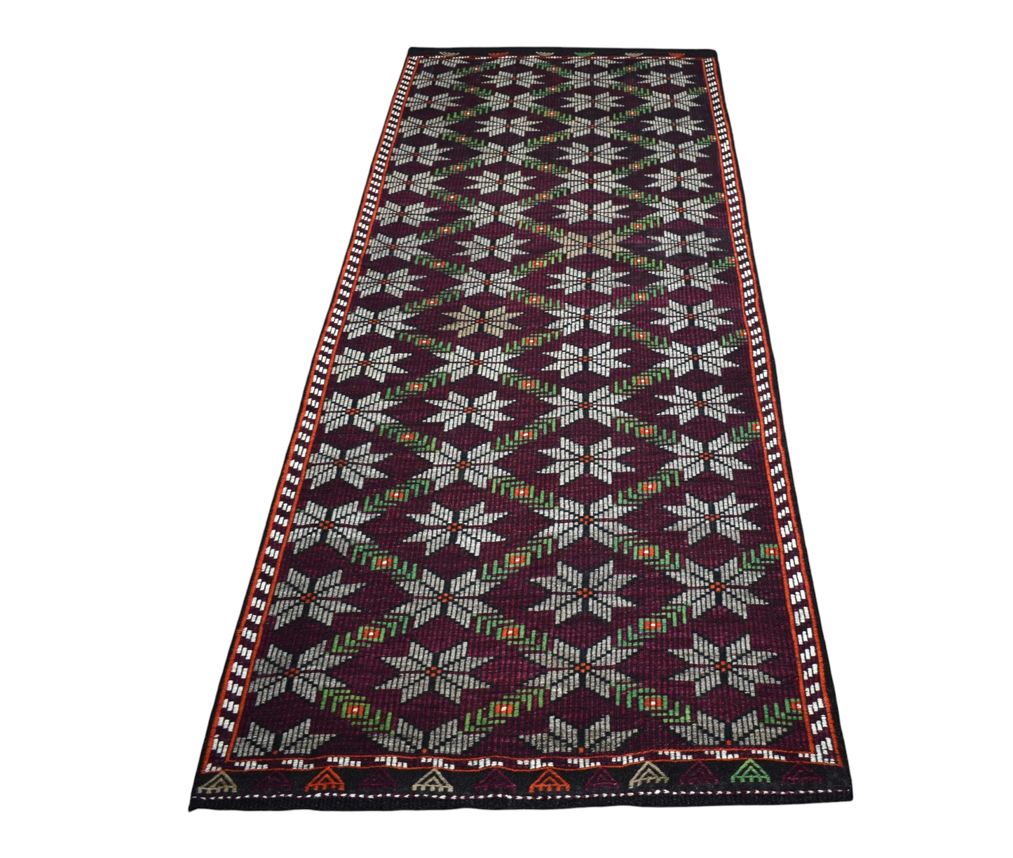 Yeni El Dokuma Ender Çiçekli Yörük Cecim Yolluk Yün Kilim 7484