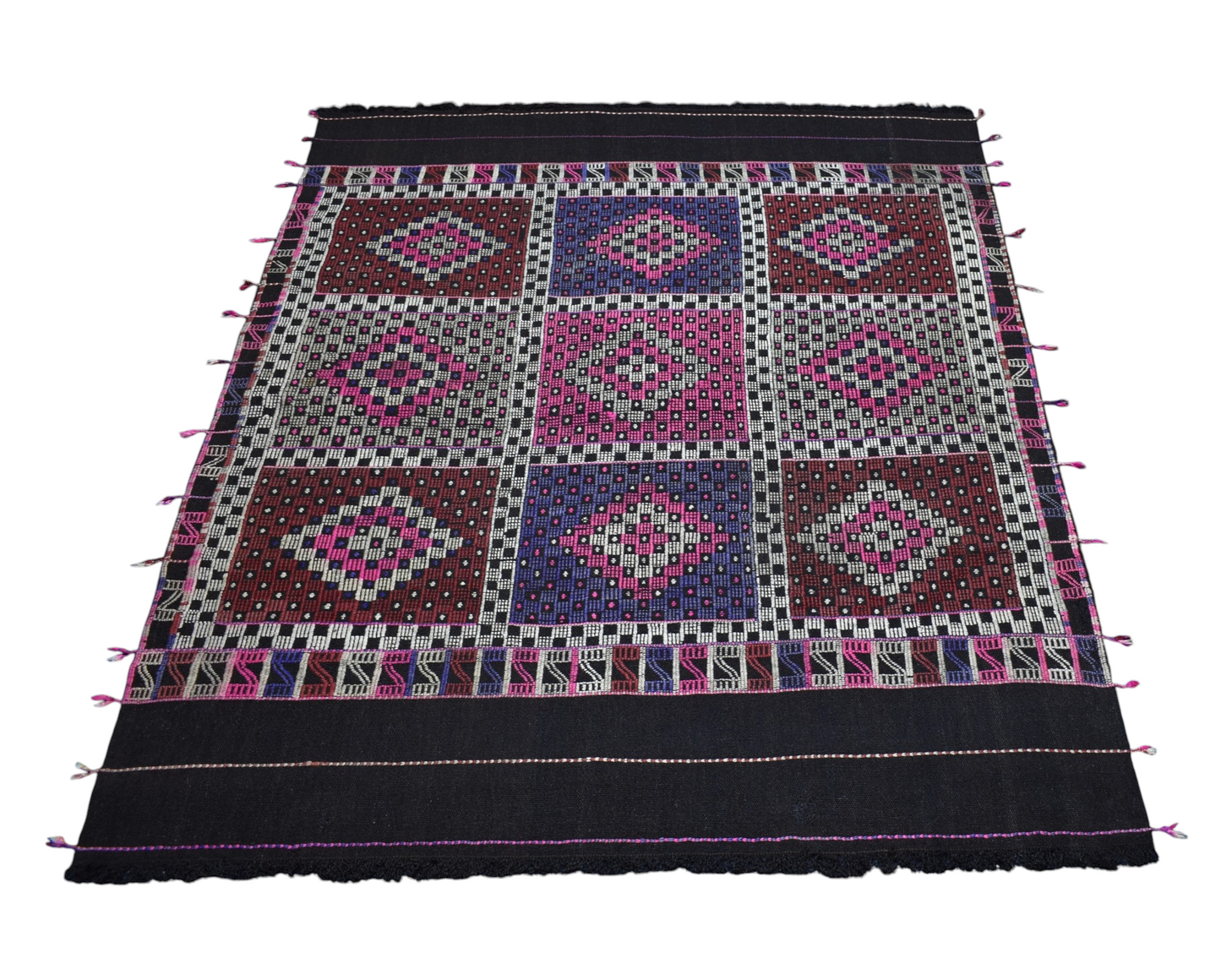 Antika El Dokuma 3m2 Balıkesir Karakeçili Yörük Yün Cecim Kilim 7486