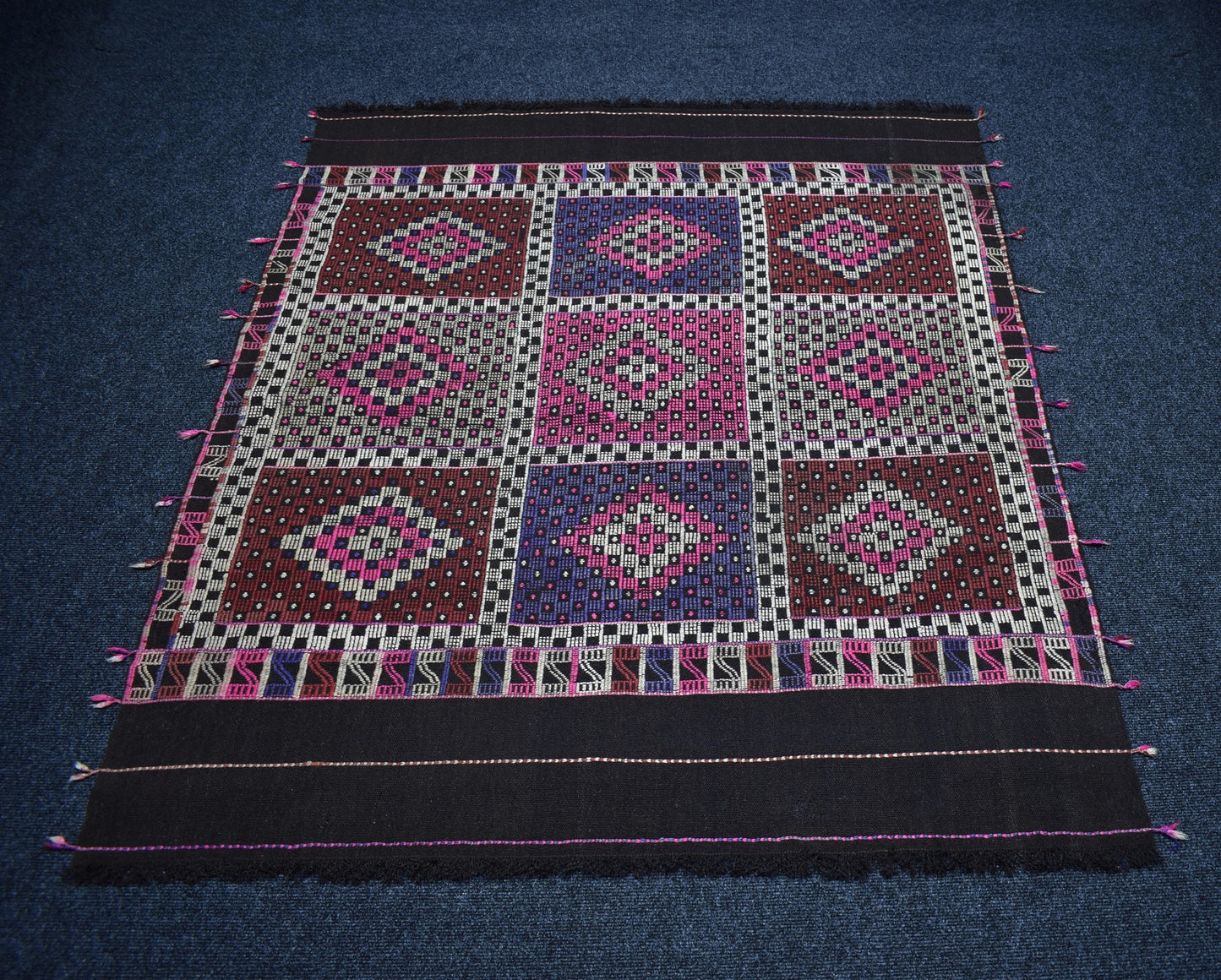 Antika El Dokuma 3m2 Balıkesir Karakeçili Yörük Yün Cecim Kilim 7486