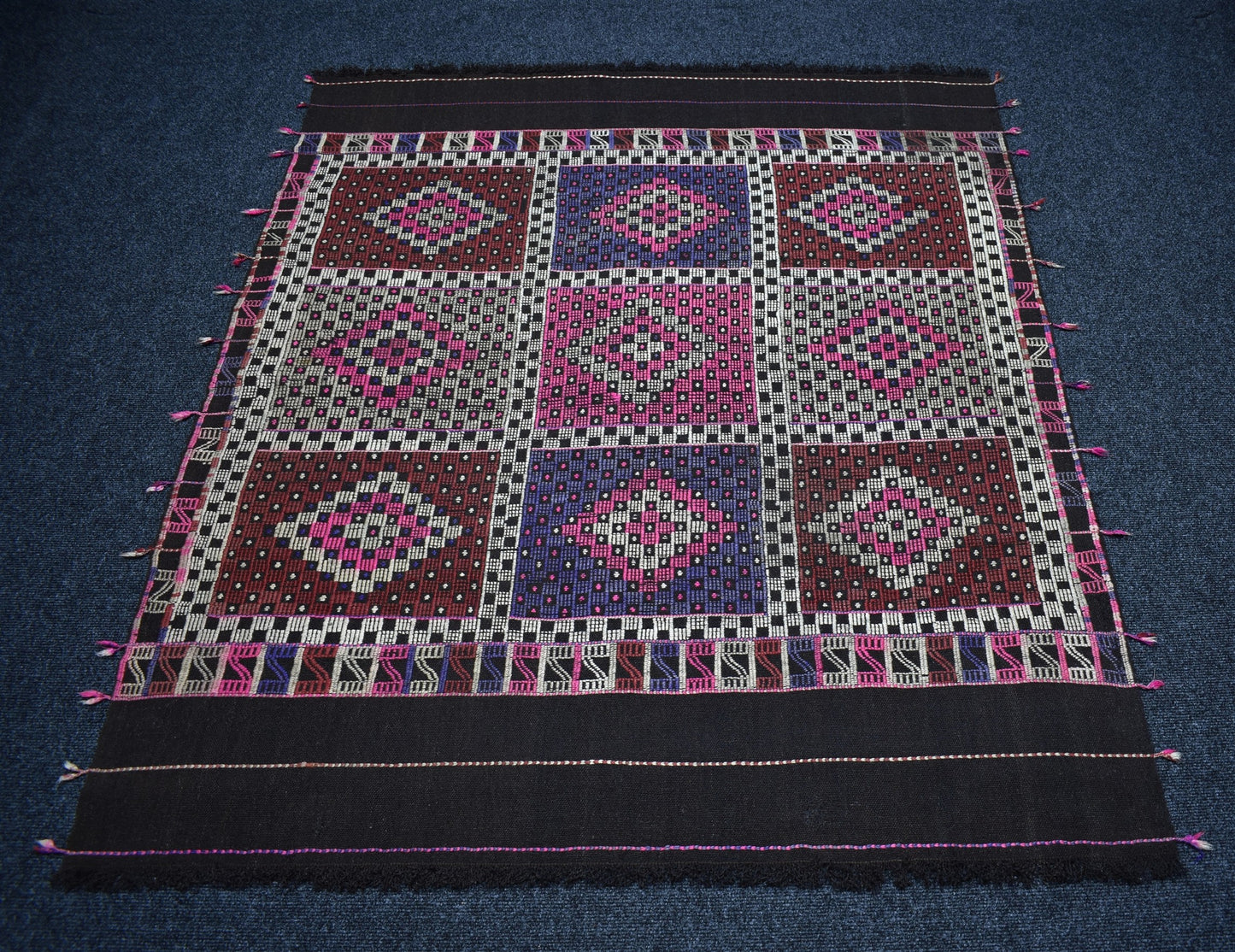 Antika El Dokuma 3m2 Balıkesir Karakeçili Yörük Yün Cecim Kilim 7486