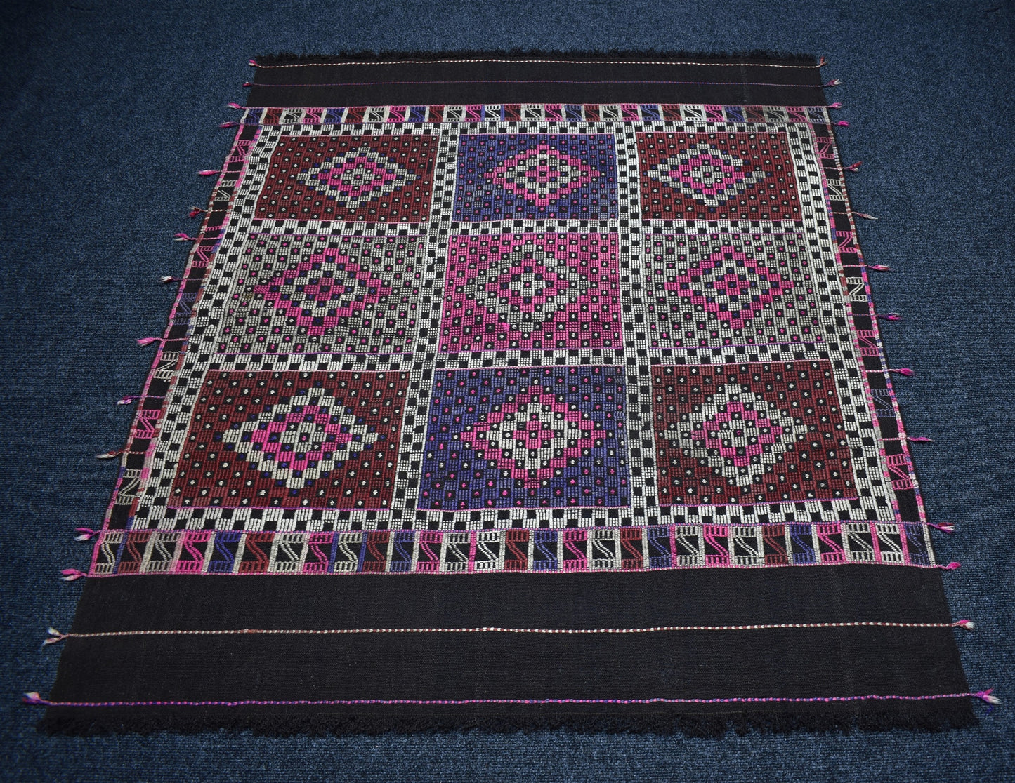 Antika El Dokuma 3m2 Balıkesir Karakeçili Yörük Yün Cecim Kilim 7486