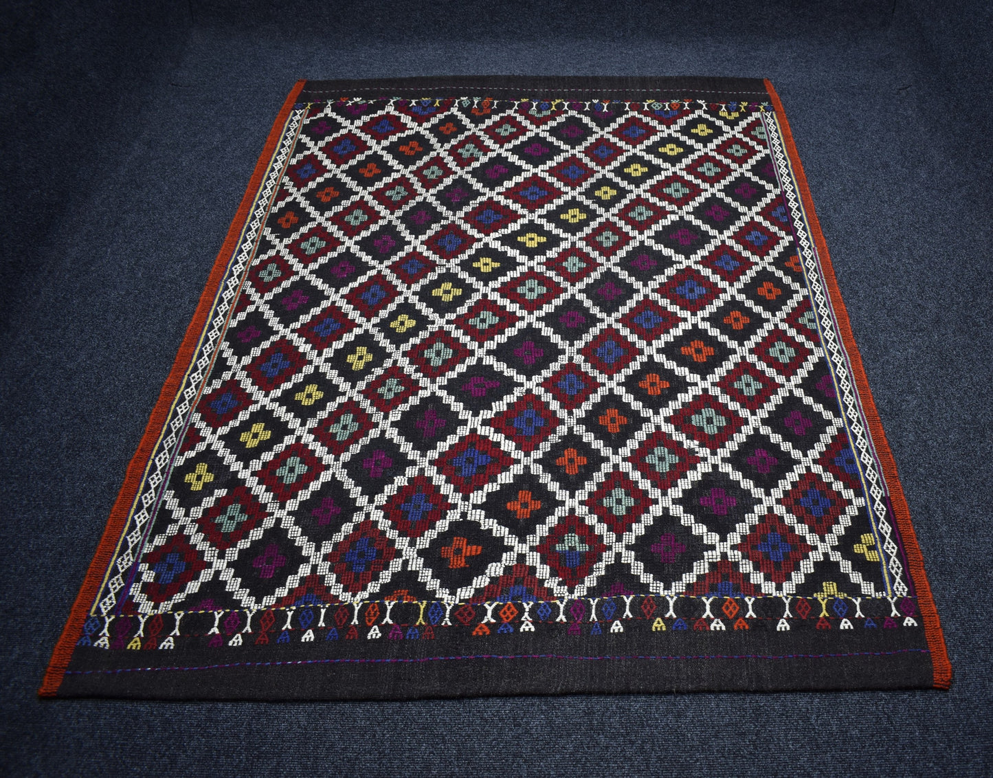 Yeni El Dokuma Karakeçili Balıkesir Yörük Cecim Yün Kilim 7491