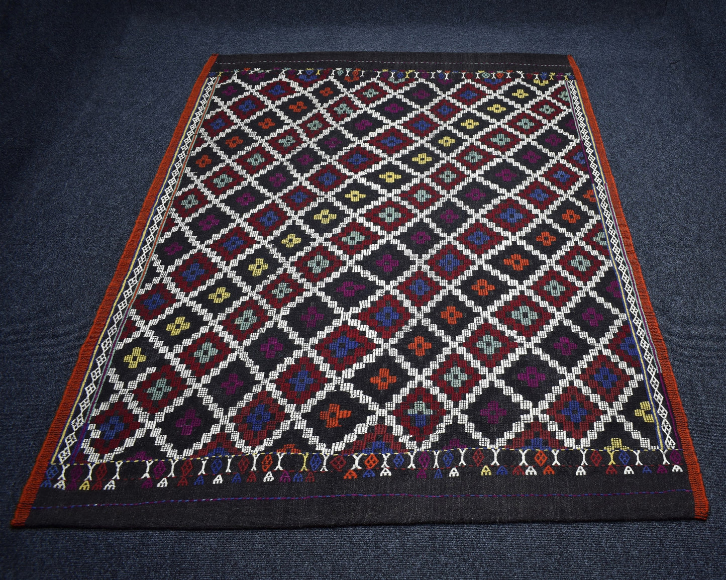 Yeni El Dokuma Karakeçili Balıkesir Yörük Cecim Yün Kilim 7491