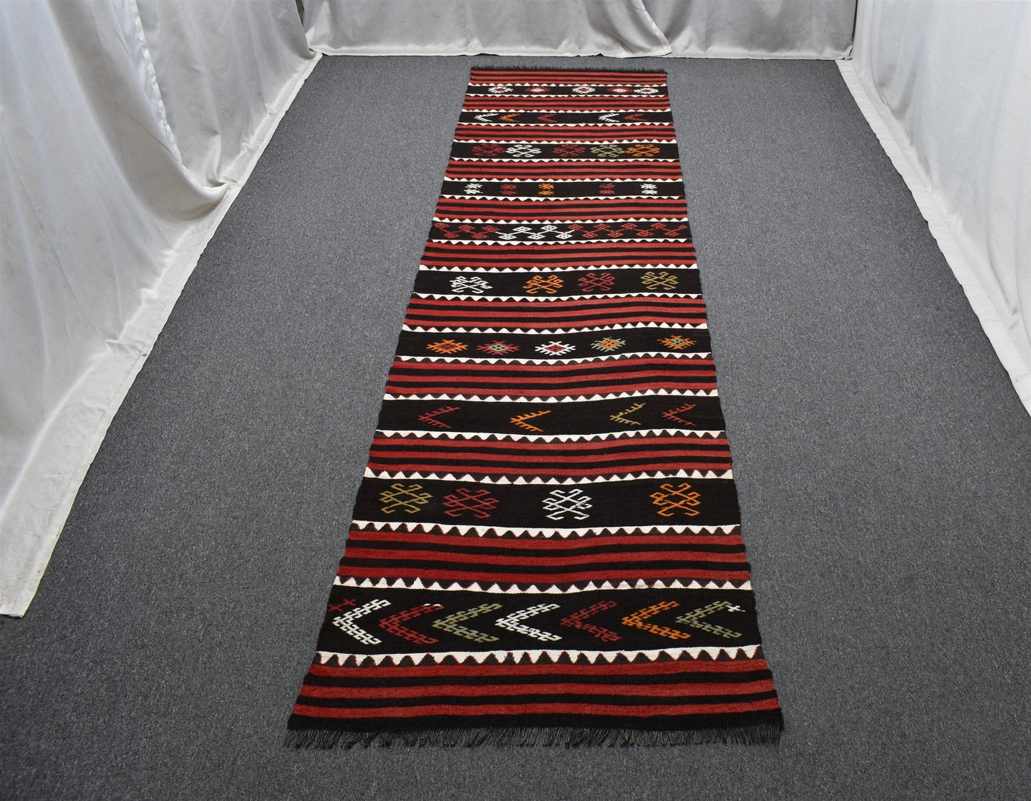 El Dokuması Eşsiz Yekpare Malatya Yolluk Yün Kilim 7494