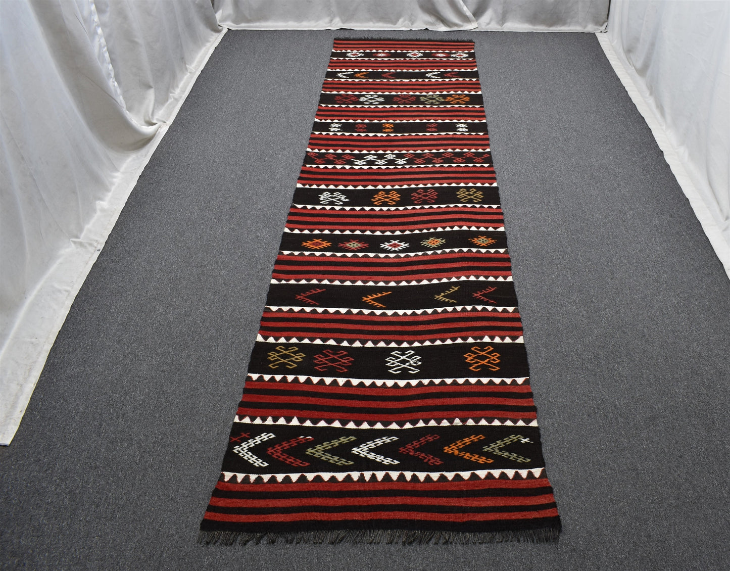 El Dokuması Eşsiz Yekpare Malatya Yolluk Yün Kilim 7494