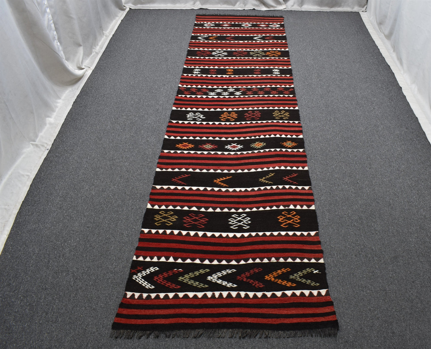 El Dokuması Eşsiz Yekpare Malatya Yolluk Yün Kilim 7494