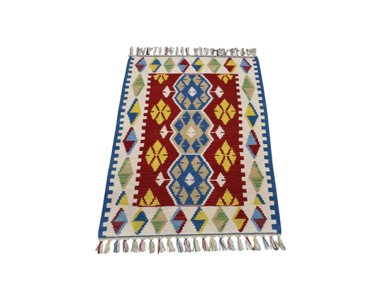 Yeni El Dokuma Kırmızı Pınarbaşı Kayseri Yün Kilim 7495