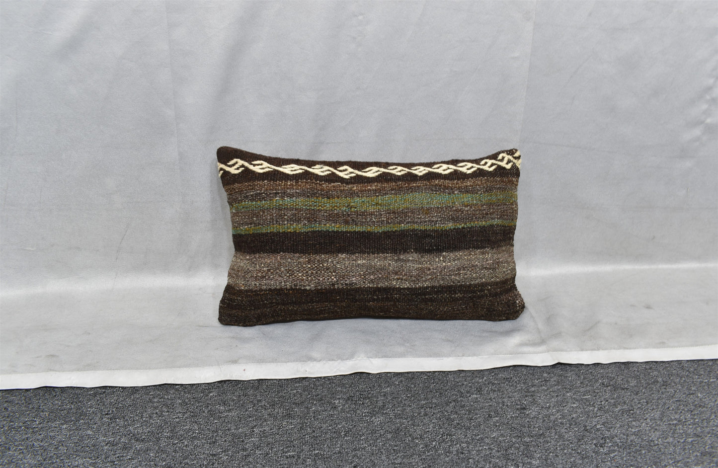 Yeni El Dokuma Dekorluk Lumbar Kilim Kırlent Yastık Kılıfı 7497