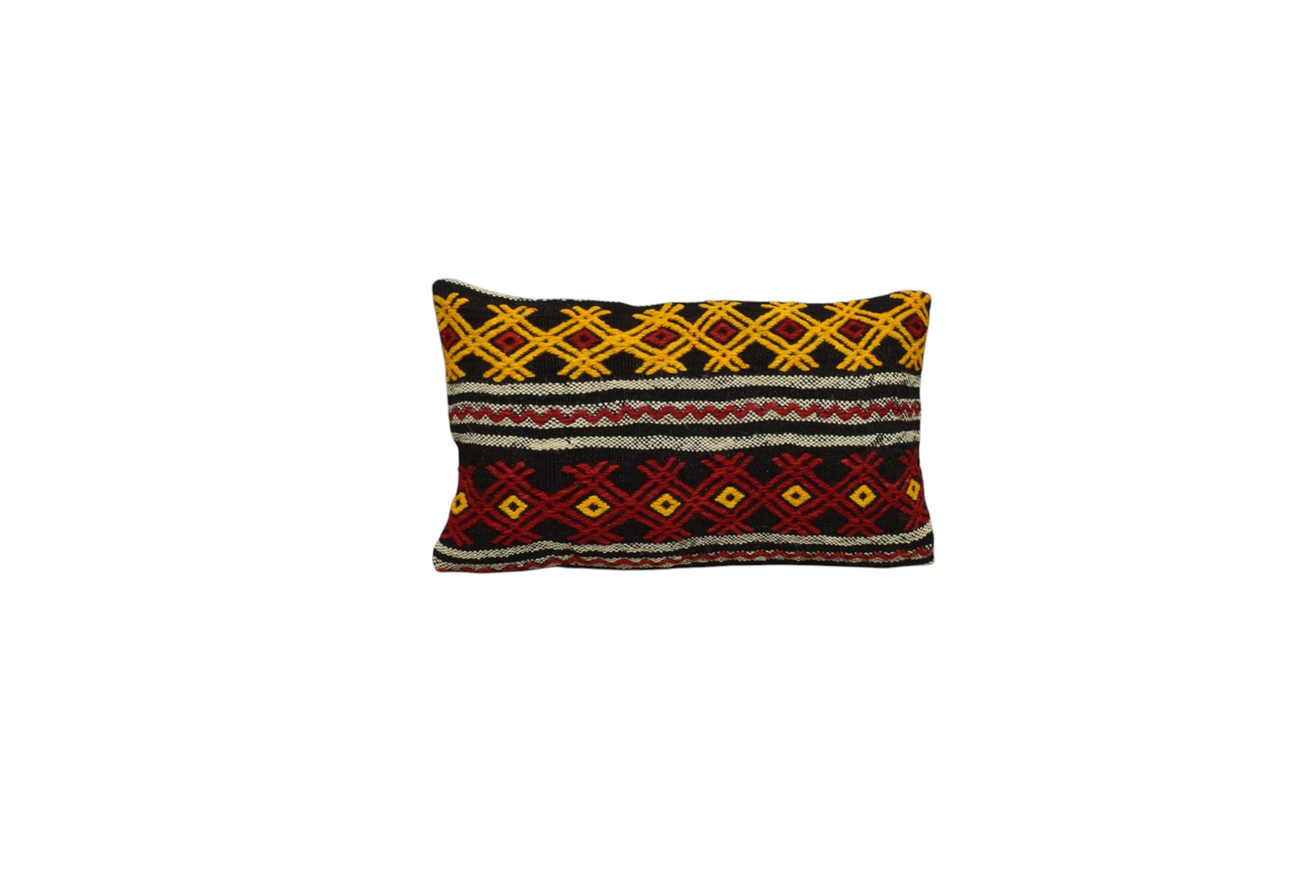 Yeni El Dokuma Dekorluk Lumbar Kilim Kırlent Yastık Kılıfı 7499