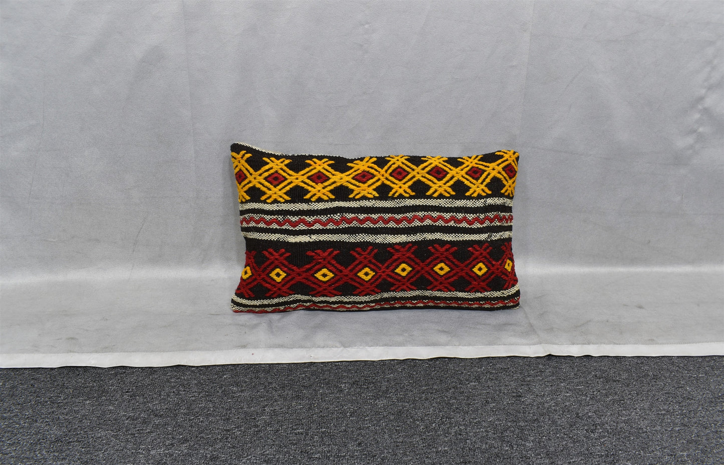 Yeni El Dokuma Dekorluk Lumbar Kilim Kırlent Yastık Kılıfı 7499