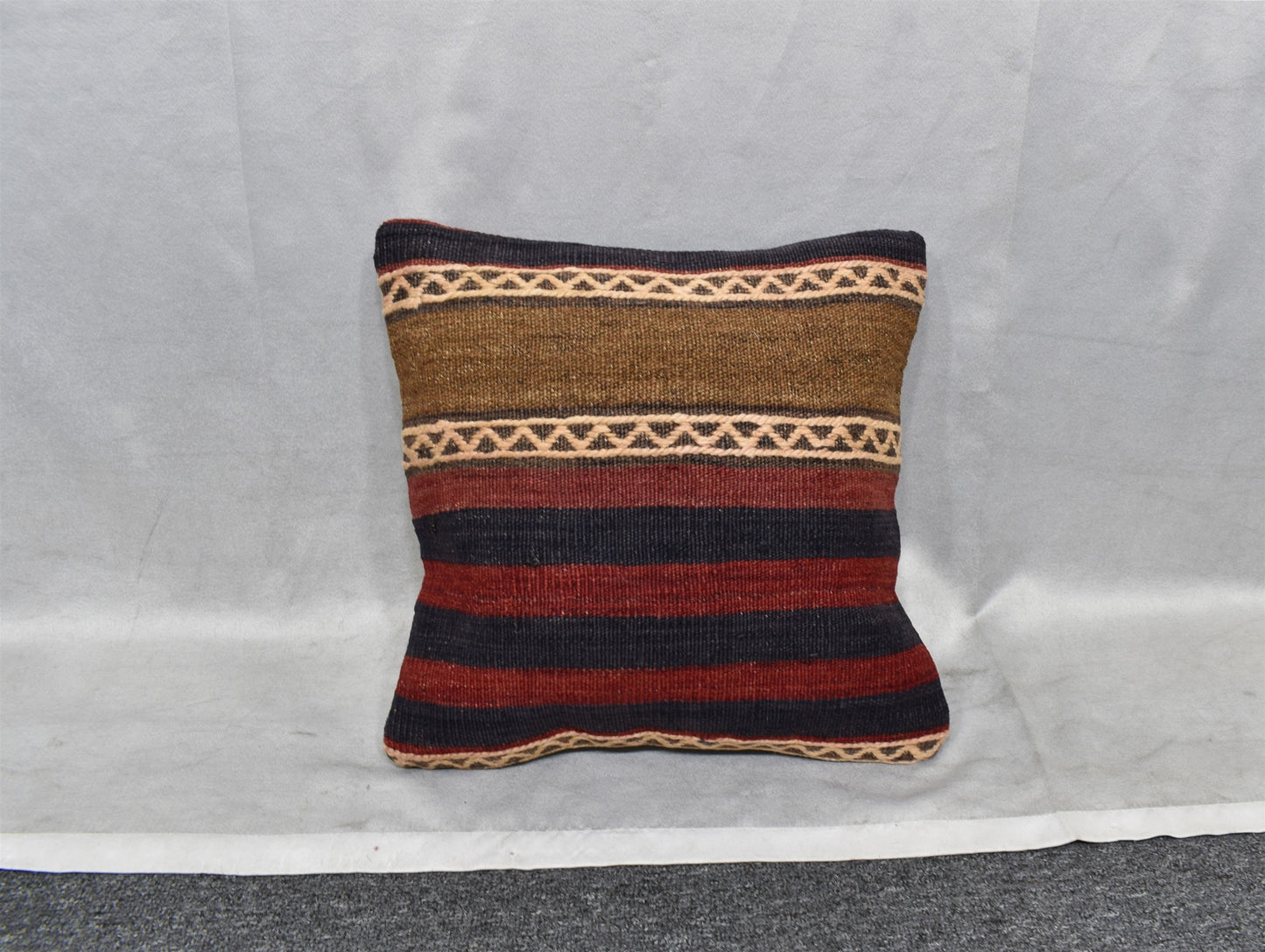 Yeni El Dokuma Dekorluk Kilim Kırlent Yastık Kılıfı 7502