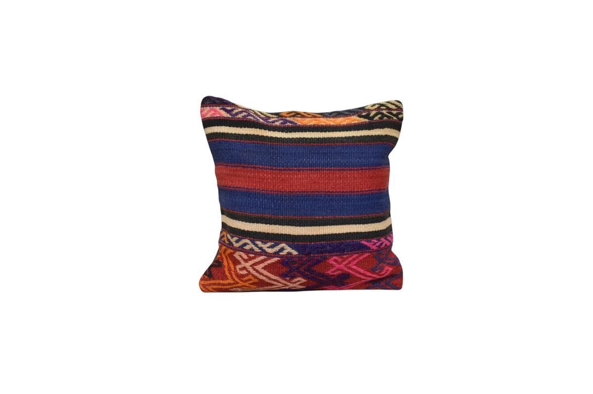 Yeni El Dokuma Dekoratif Kilim Kırlent Yastık Kılıfı 7506