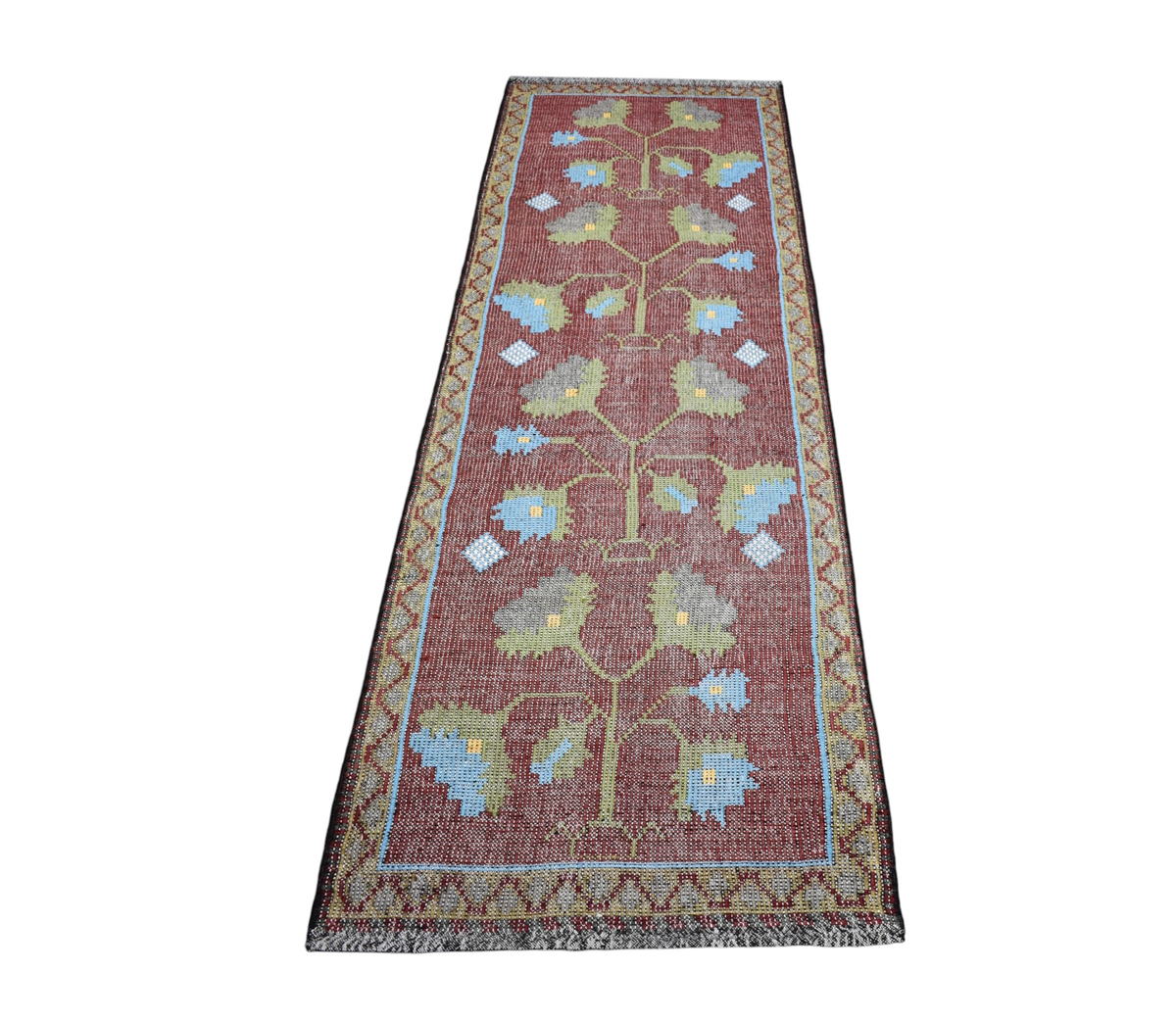 Yeni El Dokuma Ender Çiçekli Yörük Cecim Yolluk Bukleli Yün Kilim 7529