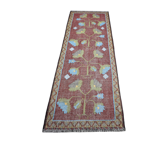 Yeni El Dokuma Ender Çiçekli Yörük Cecim Yolluk Bukleli Yün Kilim 7529