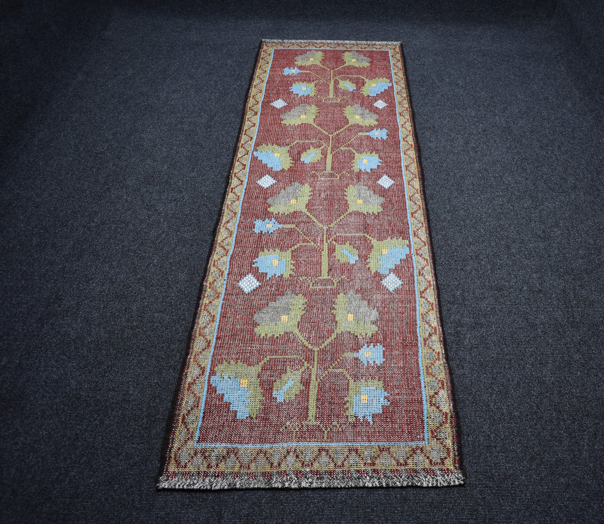 Yeni El Dokuma Ender Çiçekli Yörük Cecim Yolluk Bukleli Yün Kilim 7529