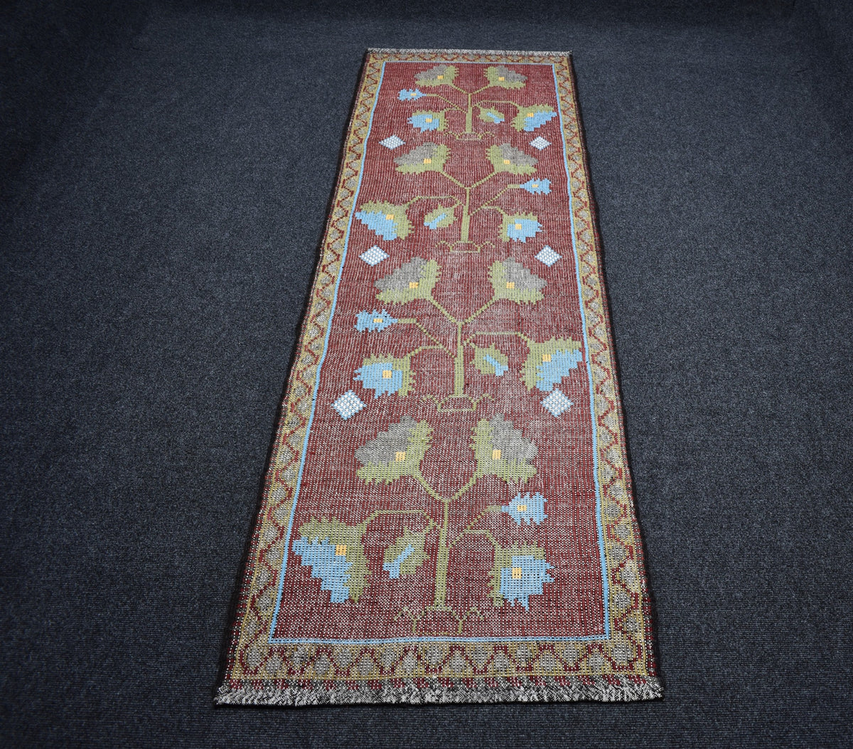 Yeni El Dokuma Ender Çiçekli Yörük Cecim Yolluk Bukleli Yün Kilim 7529