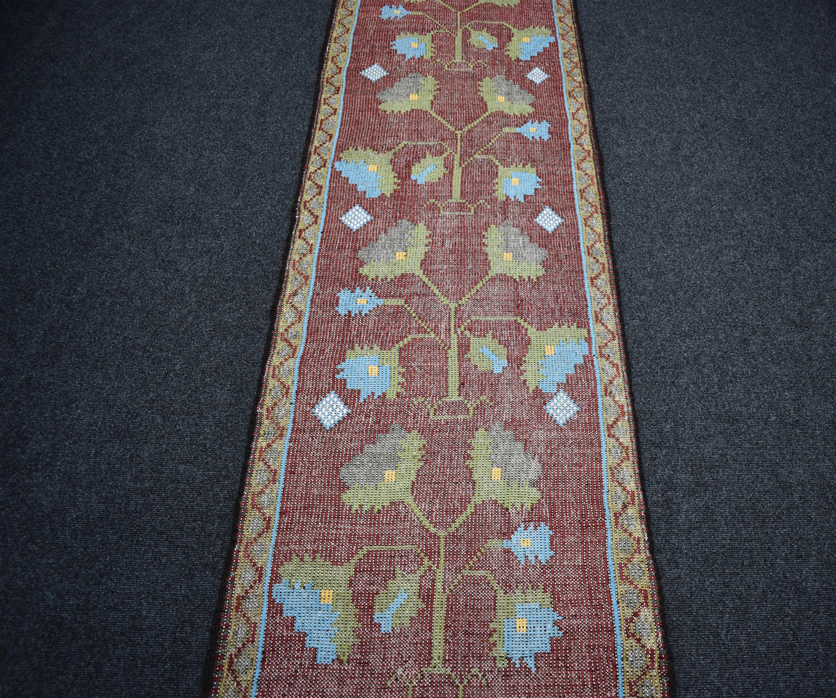 Yeni El Dokuma Ender Çiçekli Yörük Cecim Yolluk Bukleli Yün Kilim 7529