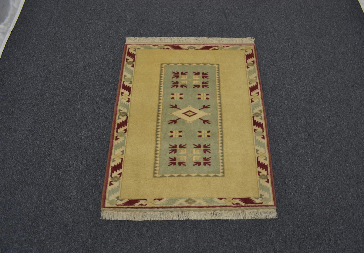 Yeni El Dokuma Modern Eşsiz Milas Yün Halı 7547