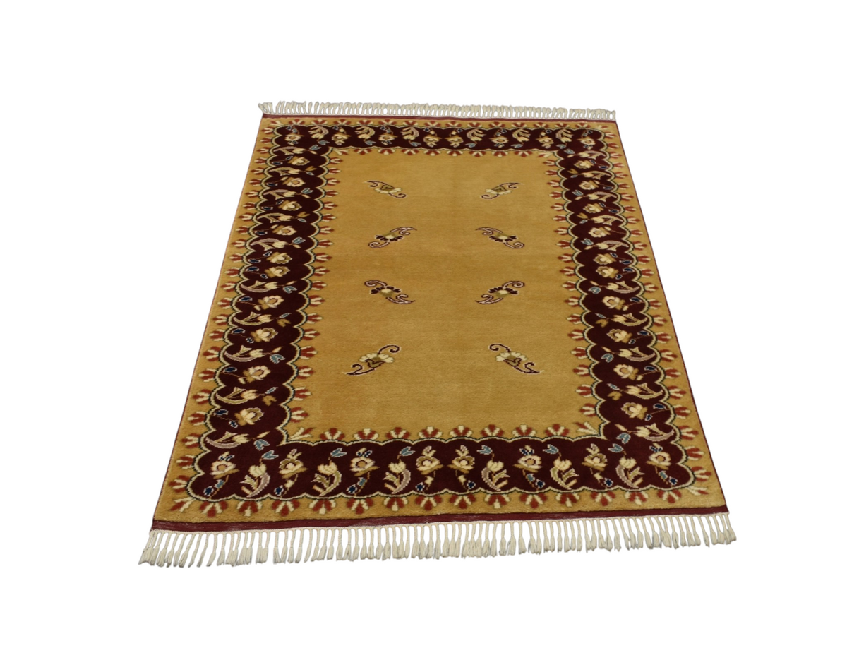 Yeni El Dokuma Otantik Balıkesir Antik Yörük Kirmen Yün Halı 7571