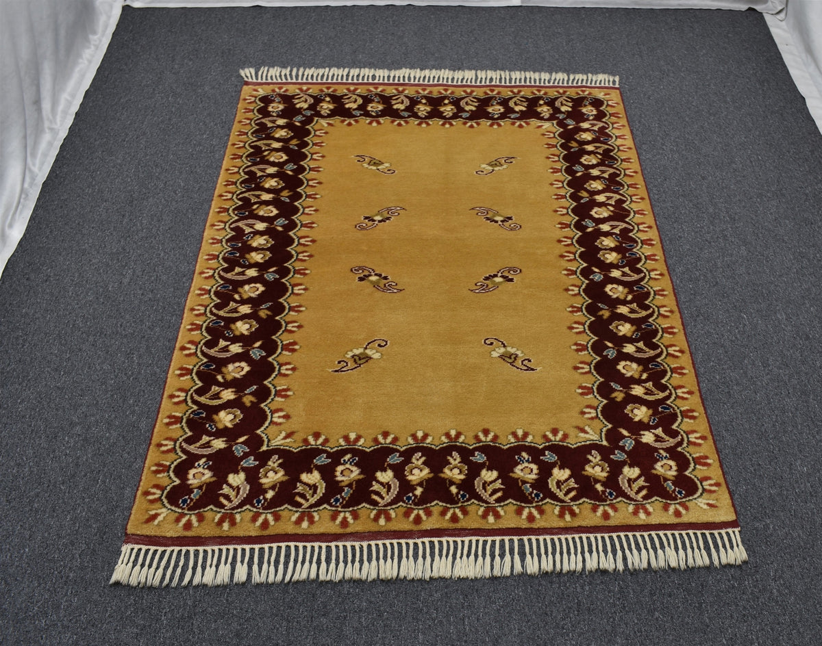 Yeni El Dokuma Otantik Balıkesir Antik Yörük Kirmen Yün Halı 7571