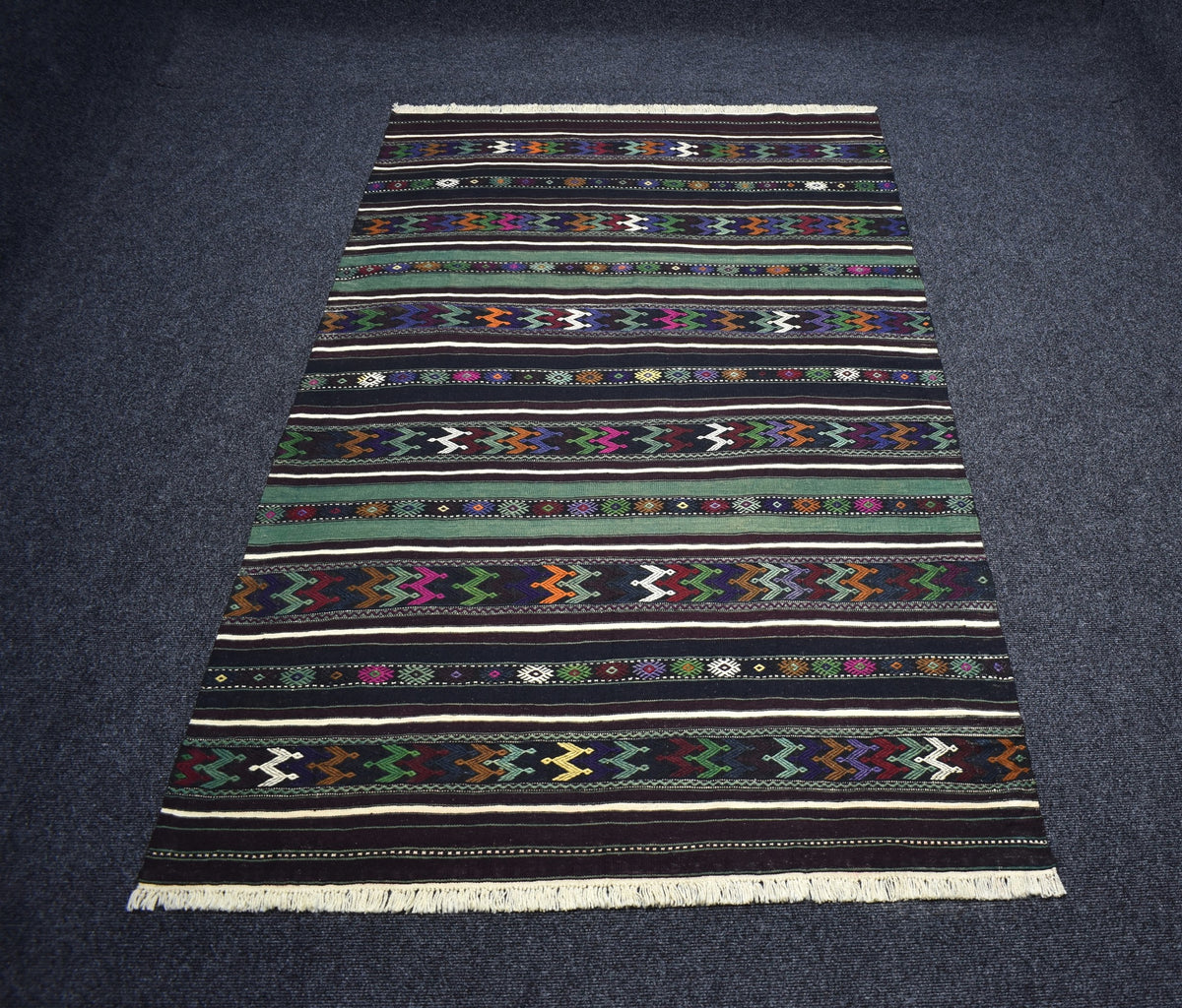 Yeni El Dokuma Nadide Otantik Yağcıbedir Balıkesir Yün Kilim 7639