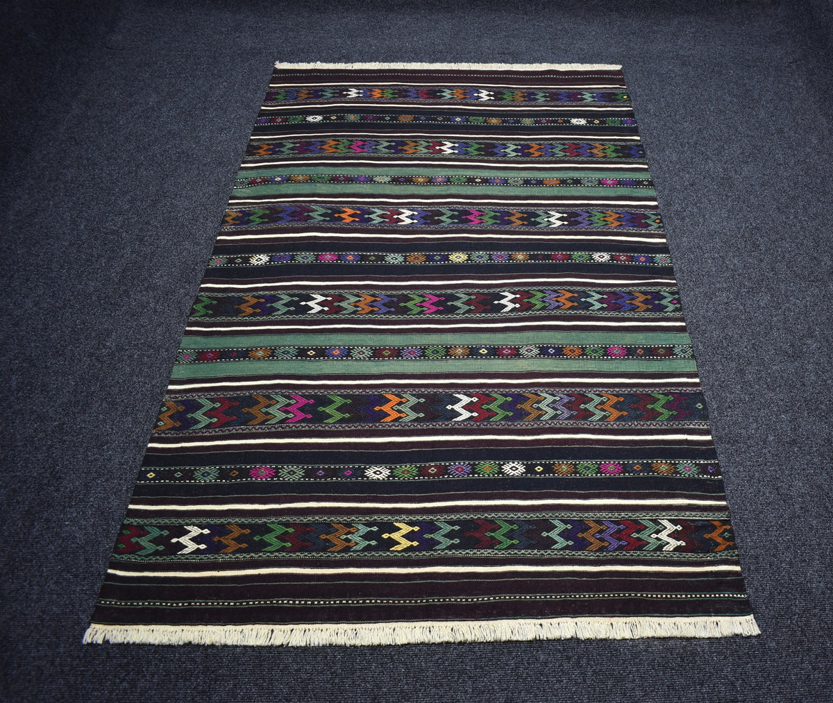 Yeni El Dokuma Nadide Otantik Yağcıbedir Balıkesir Yün Kilim 7639