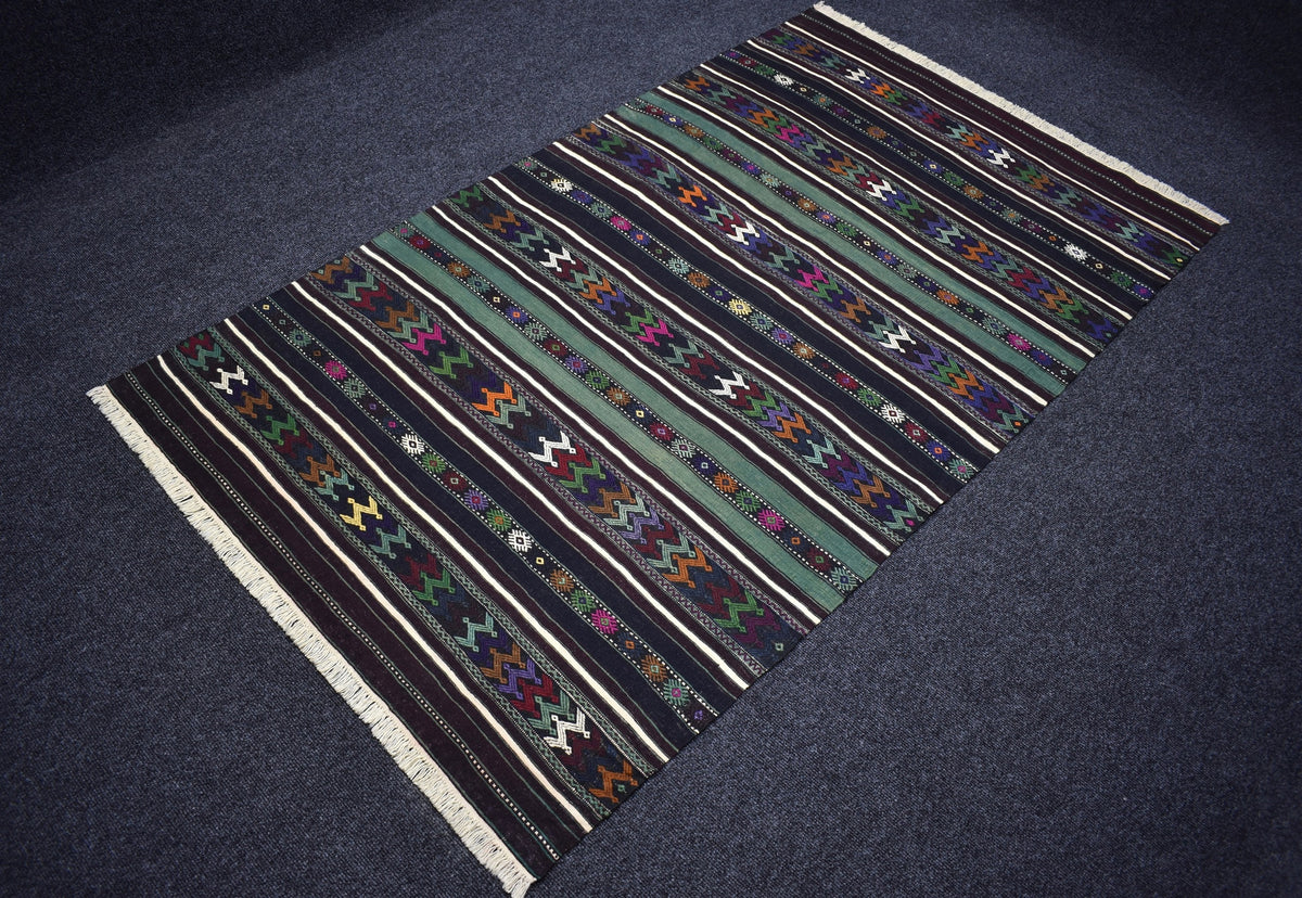 Yeni El Dokuma Nadide Otantik Yağcıbedir Balıkesir Yün Kilim 7639