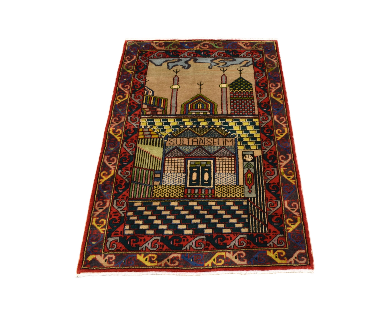 Yeni El Dokuma Yavuz Sultan Selim Mevlana Konya Yün Halı 7649