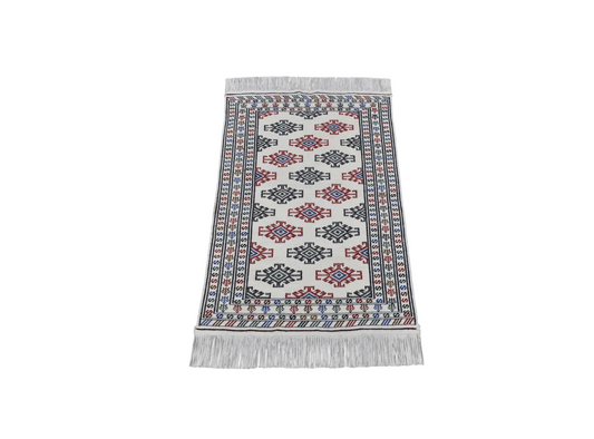 Yeni El Dokuma Meşhed İran Cerit Yörükleri Bukleli Pamuklu Yün Kilim 7728