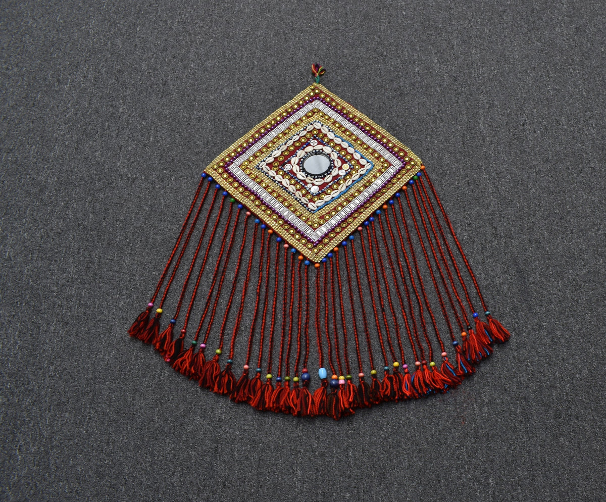 Yeni El Dokuma Şaheser Duvar Süsü Aynalı Yörük Kilim Nazarlık 7767